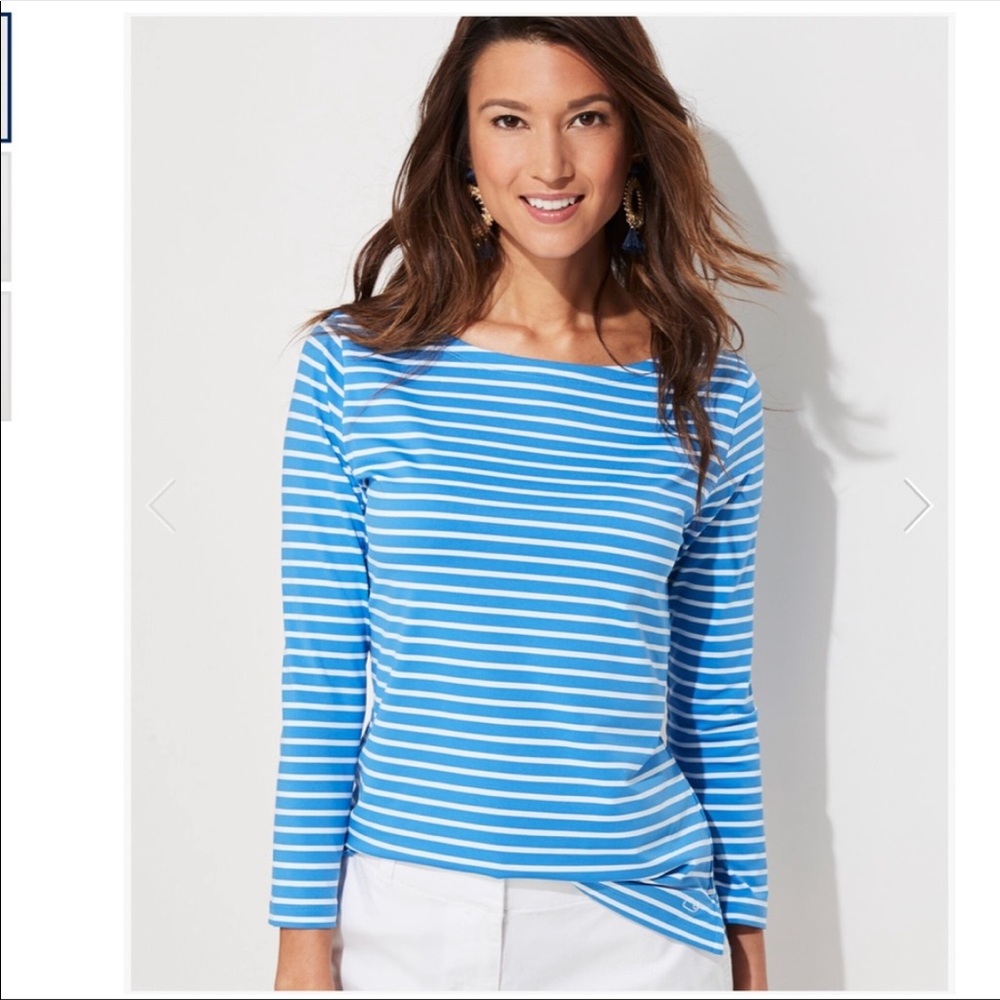 NWT Vineyard Vines Striped Boatneck Sankaty Long Sleeve Size XXS